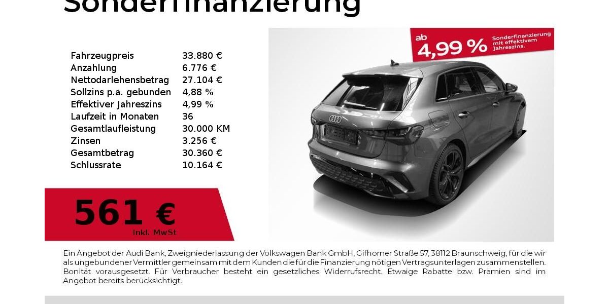 Audi A3 18.677 km 33.880 &euro; Nürnberg 90441