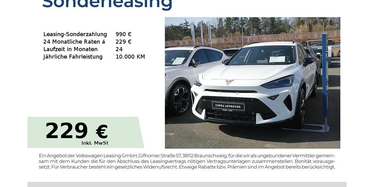 Cupra Formentor 7.560 km 34.950 &euro; Lauf an der Pegnitz 91207