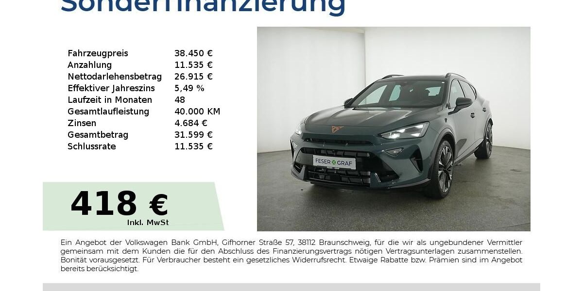 Cupra Formentor 30.550 km 37.880 &euro; Nürnberg 90441