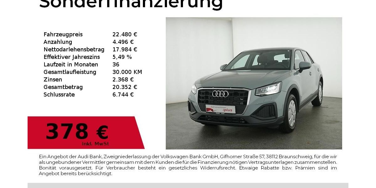 Audi Q2 44.546 km 22.480 &euro; Nürnberg 90441