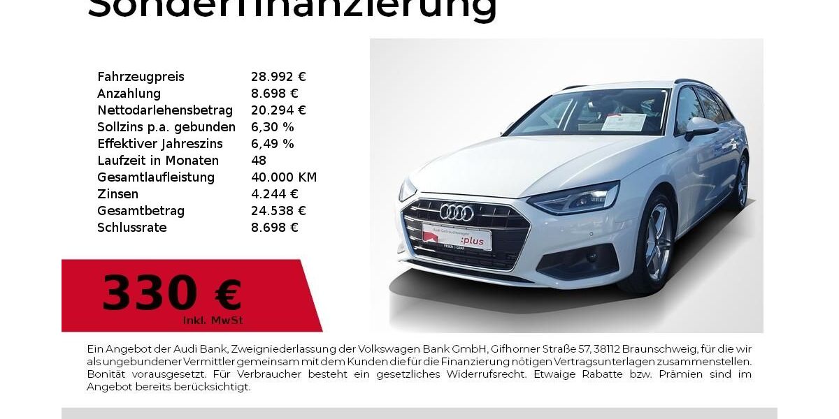 Audi A4 44.900 km 28.992 &euro; Lauf an der Pegnitz 91207