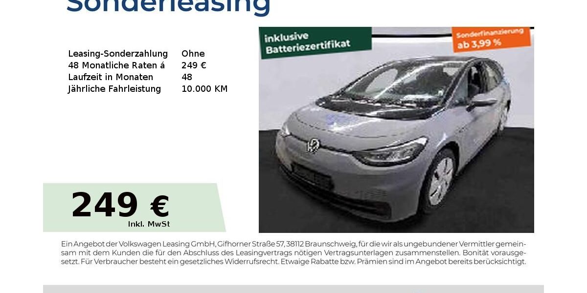 VW ID.3 21.684 km 20.803 &euro; Nürnberg 90411