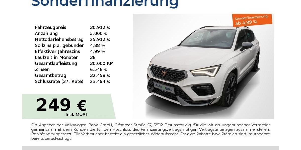 Cupra Ateca 29.850 km 29.902 &euro; Lauf an der Pegnitz 91207
