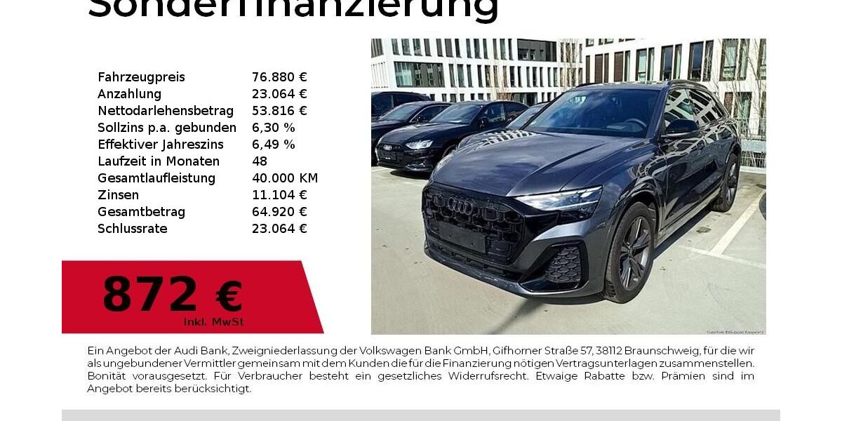 Audi Q8 13.850 km 76.880 &euro; Nürnberg 90411