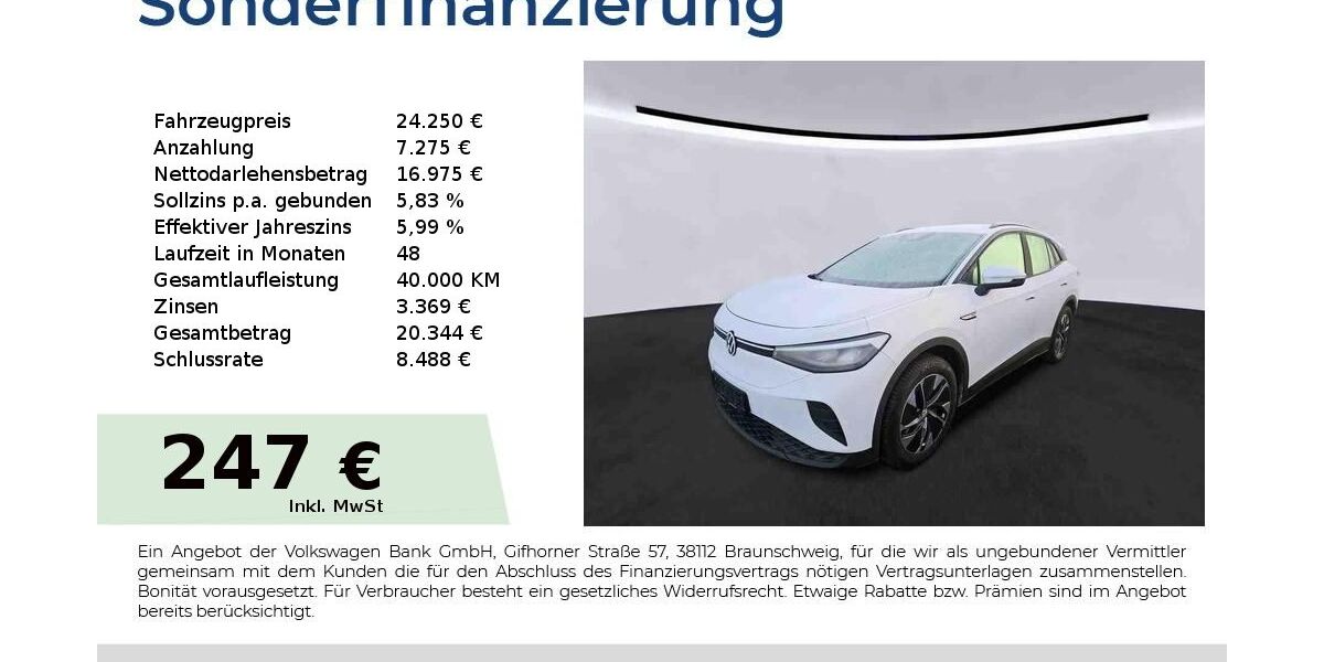 VW ID.4 49.050 km 24.250 &euro; Nürnberg 90431