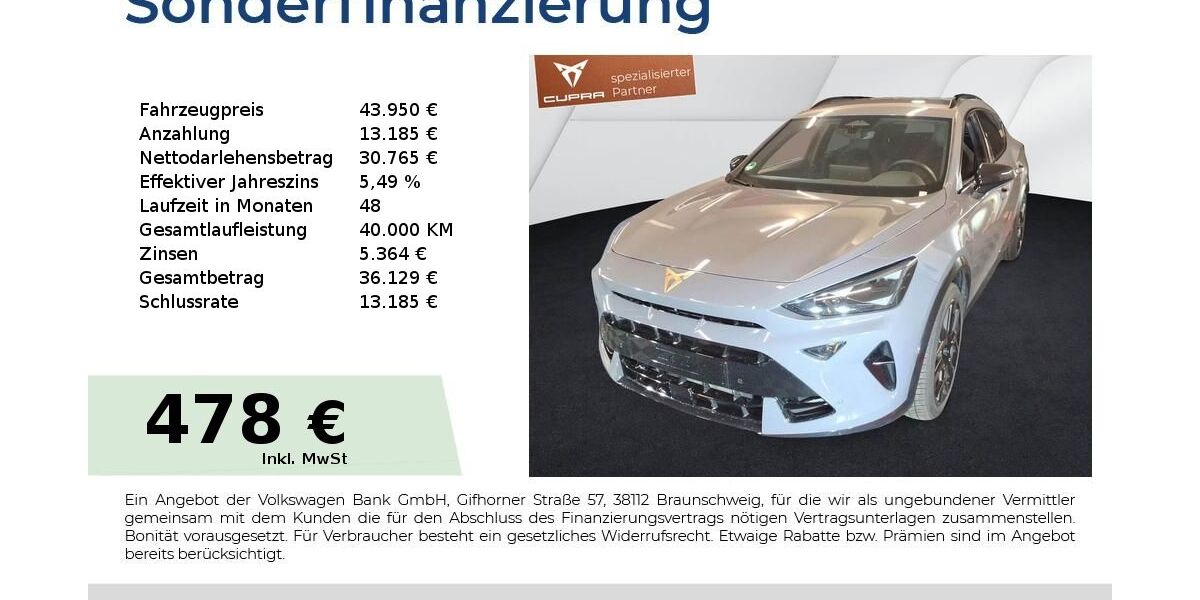Cupra Formentor 8.250 km 43.440 &euro; Nürnberg 90441