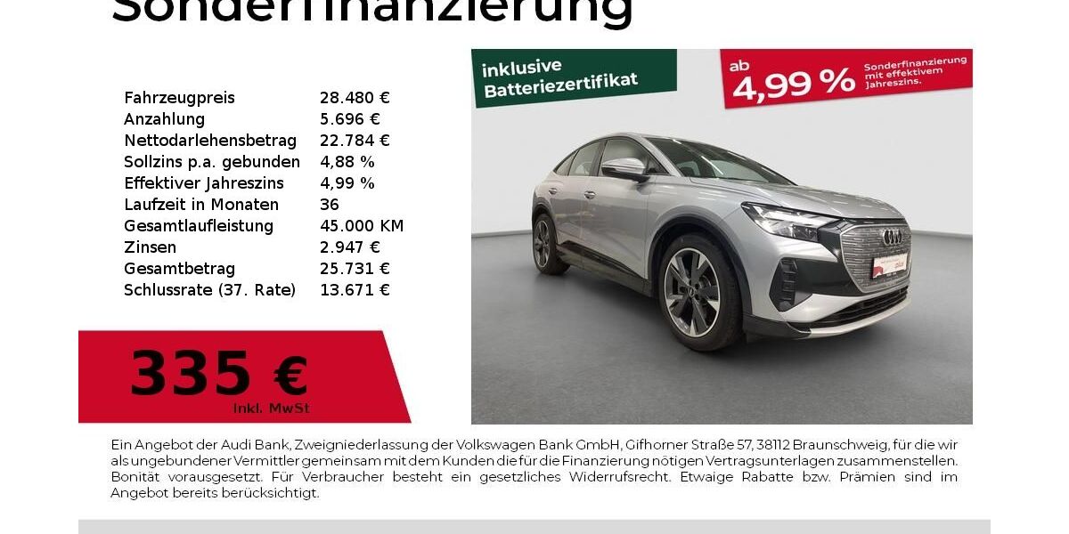 Audi Q4 77.215 km 26.980 &euro; Fürth 90763