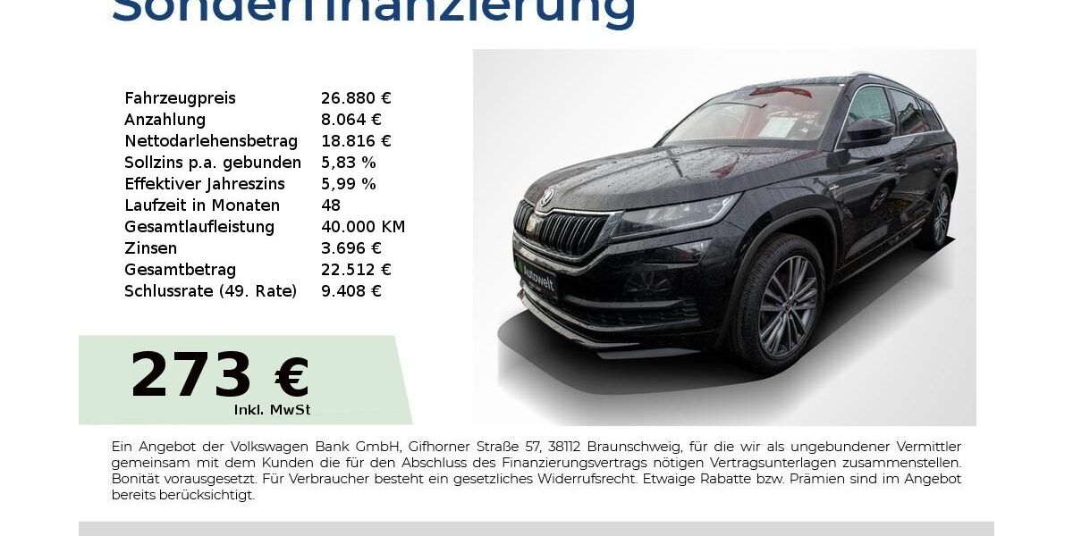 Skoda Kodiaq 124.800 km 24.740 &euro; Nürnberg 90431