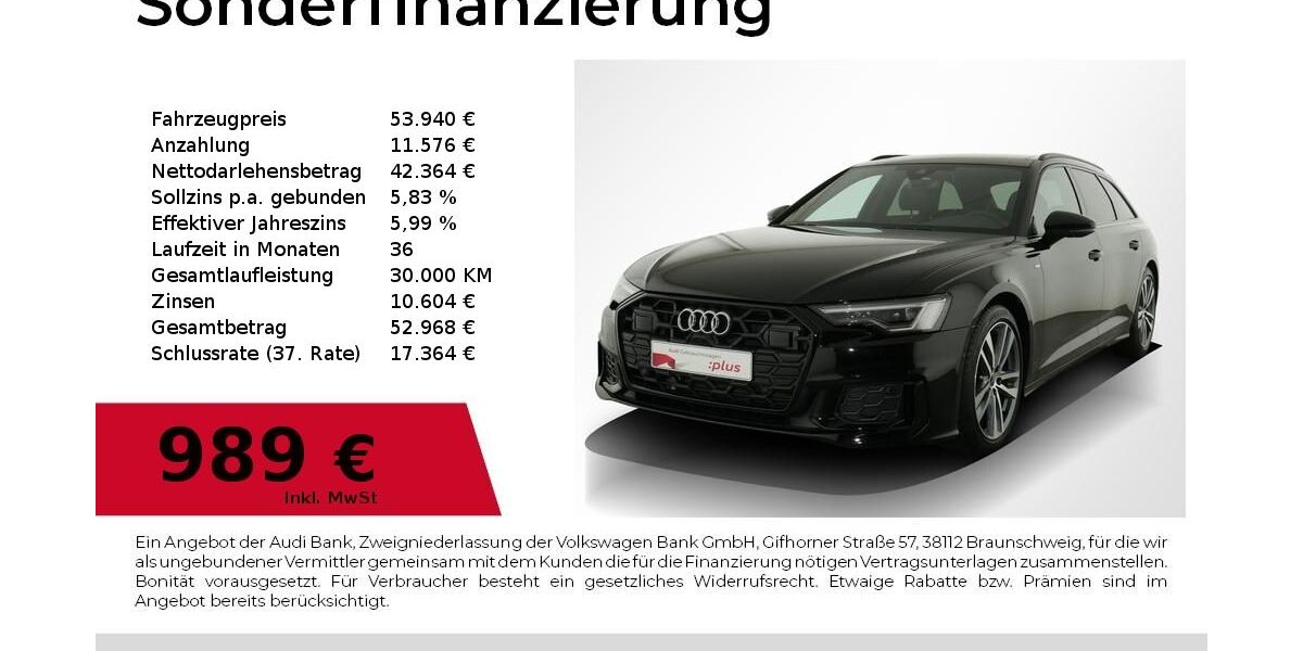 Audi A6 9.999 km 51.880 &euro; Nürnberg 90441