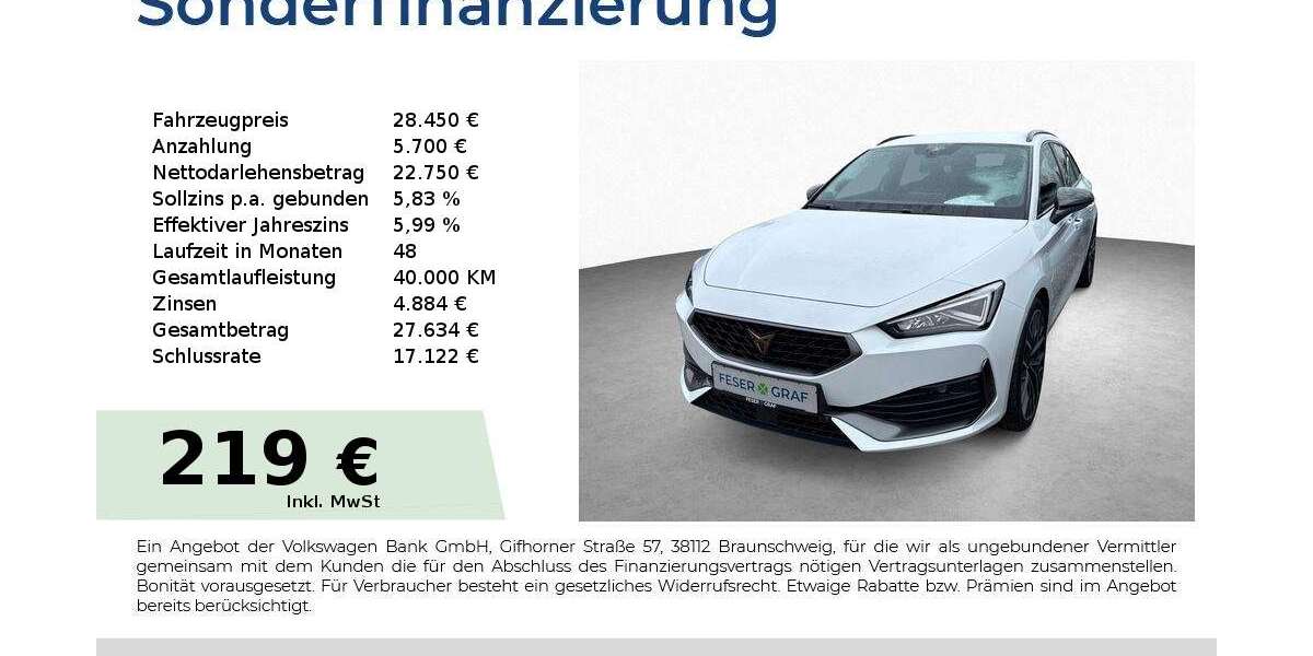 Cupra Leon 18.300 km 28.450 &euro; Schwabach 91126