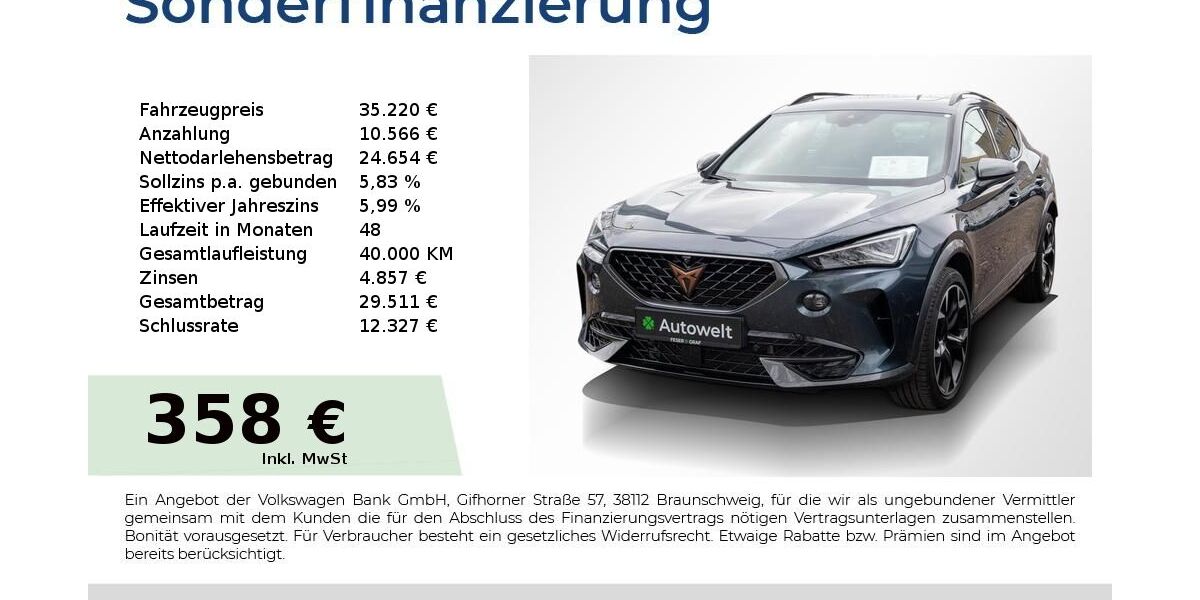 Cupra Formentor 20.550 km 35.220 &euro; Nürnberg 90431