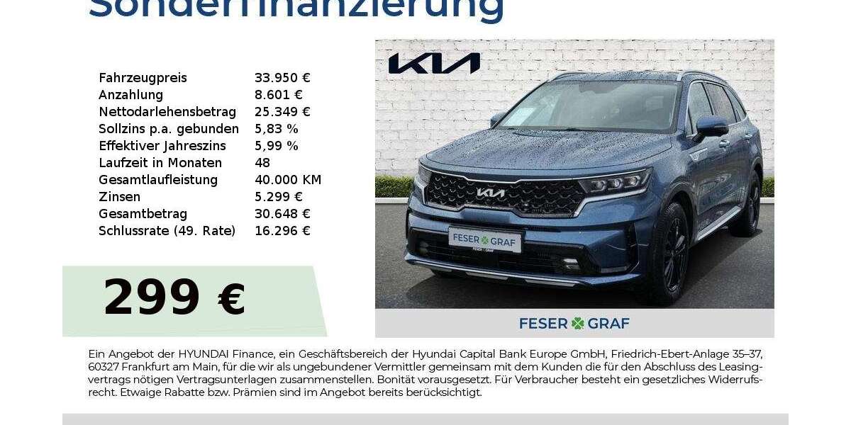 Kia Sorento 53.500 km 33.950 &euro; Roth 91154