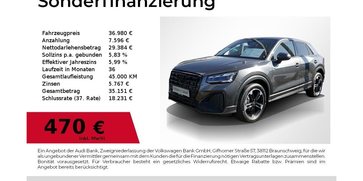Audi Q2 8.500 km 35.980 &euro; Fürth 90763