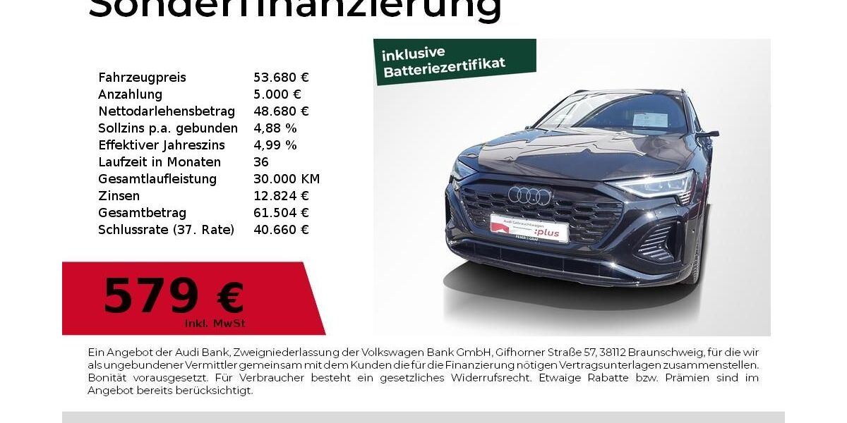 Audi Q8 e-tron 58.300 km 51.380 &euro; Lauf an der Pegnitz 91207