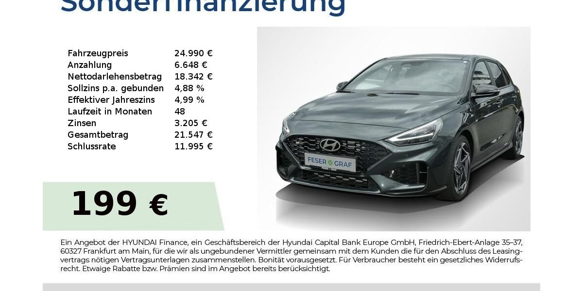 Hyundai i30 8.778 km 24.990 &euro; Fürth 90763