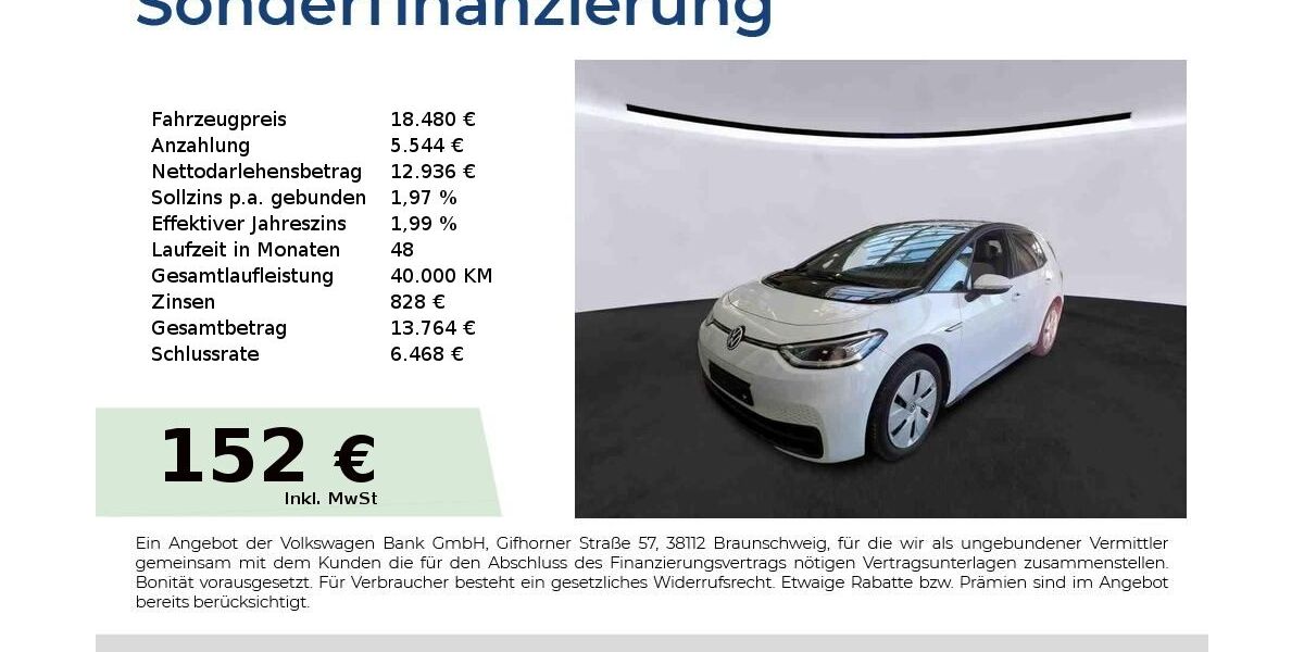VW ID.3 22.950 km 18.480 &euro; Nürnberg 90431