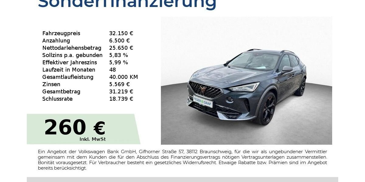 Cupra Formentor 25.100 km 30.950 &euro; Schwabach 91126