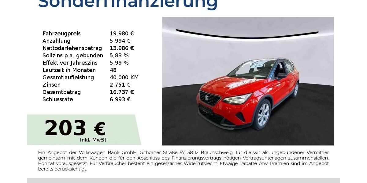 Seat Arona 23.350 km 19.980 &euro; Nürnberg 90431