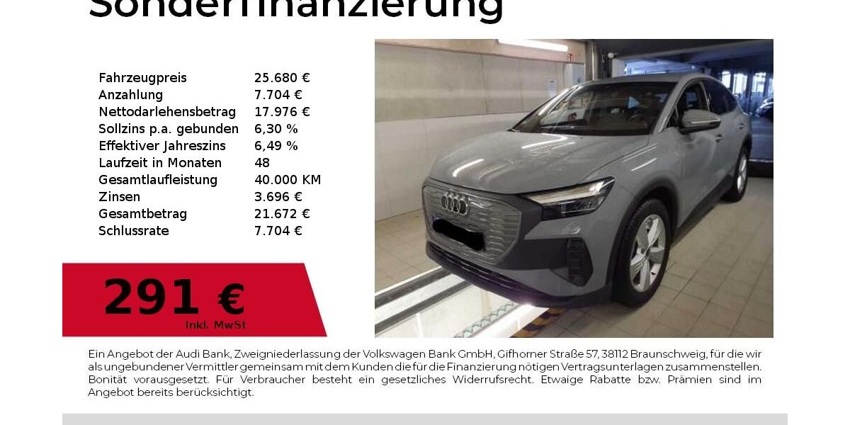 Audi Q4 e-tron 38.700 km 25.680 &euro; Nürnberg 90411