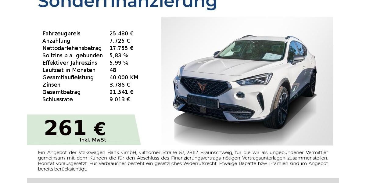 Cupra Formentor 44.550 km 25.480 &euro; Nürnberg 90431
