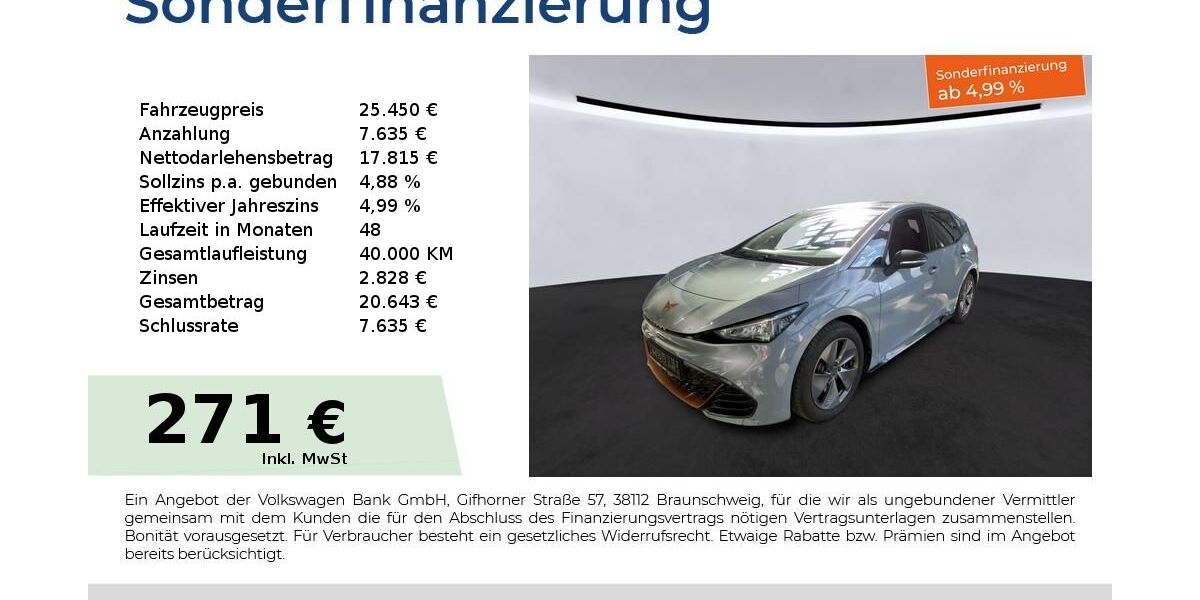 Cupra Born 22.750 km 25.220 &euro; Nürnberg 90441