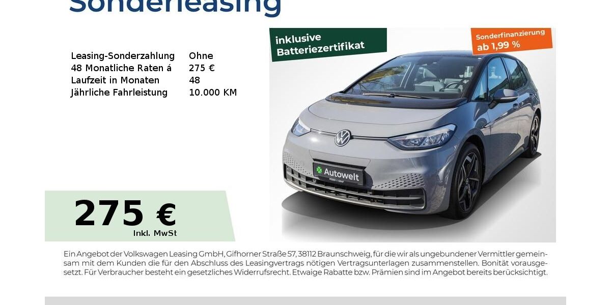 VW ID.3 50.550 km 19.840 &euro; Forchheim 91301