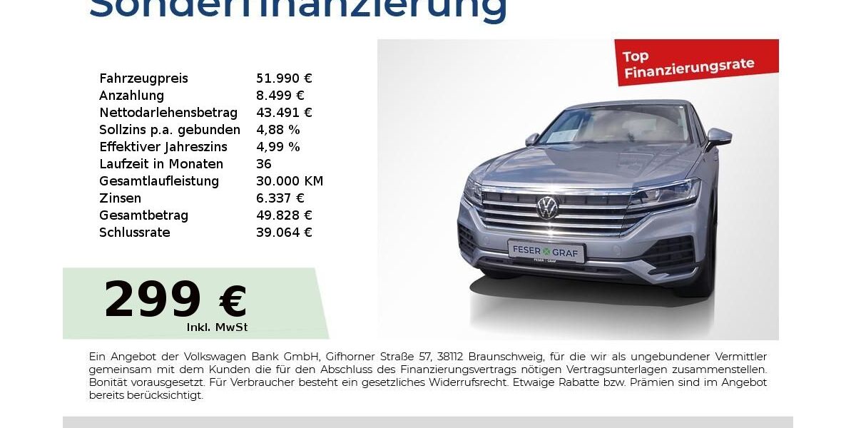VW Touareg 18.660 km 51.990 &euro; Fürth 90763