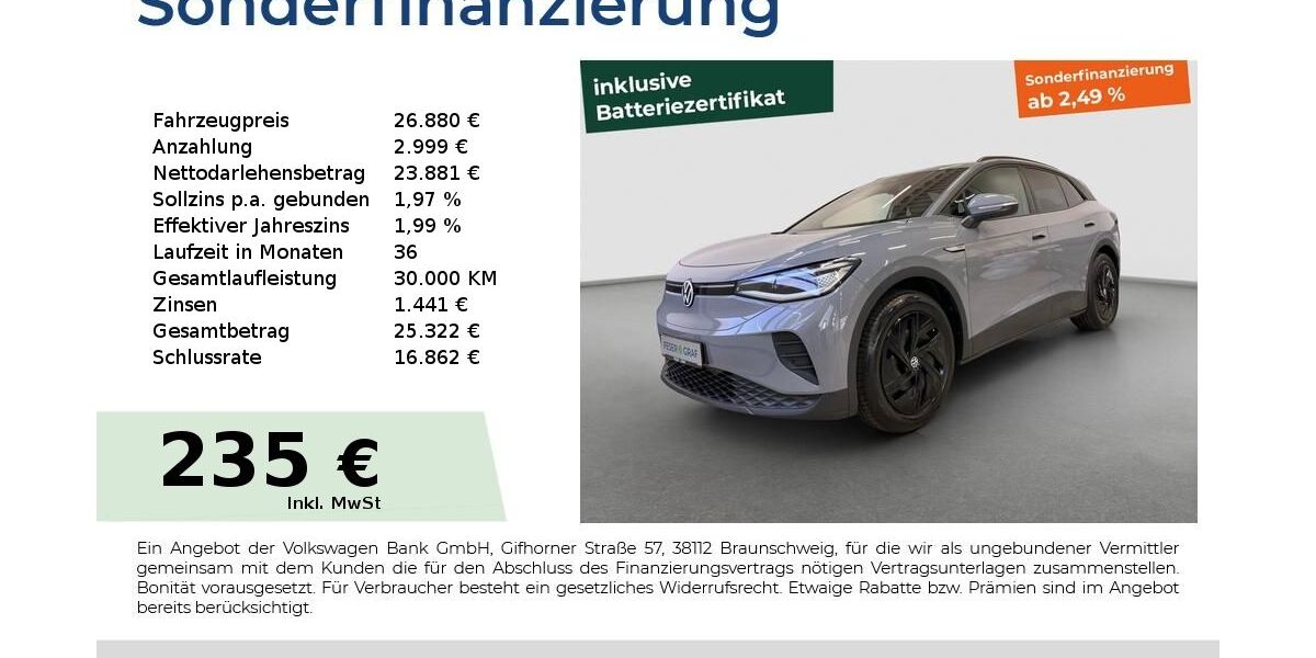 VW ID.4 31.490 km 26.880 &euro; Cadolzburg 90556