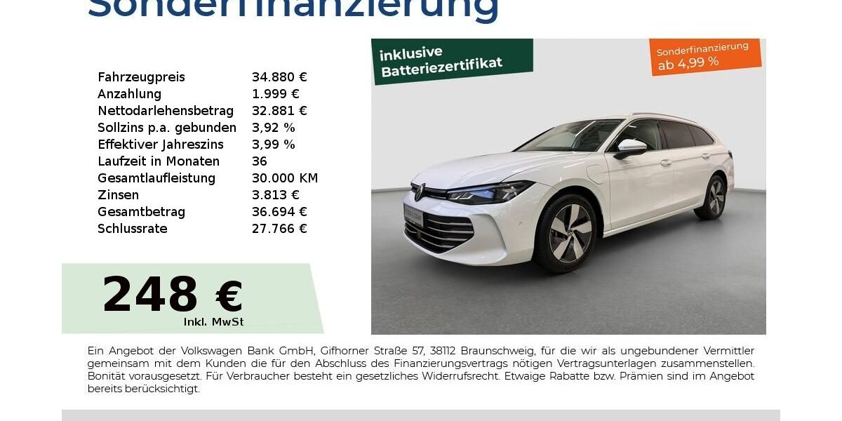 VW Passat 22.202 km 34.880 &euro; Fürth 90763