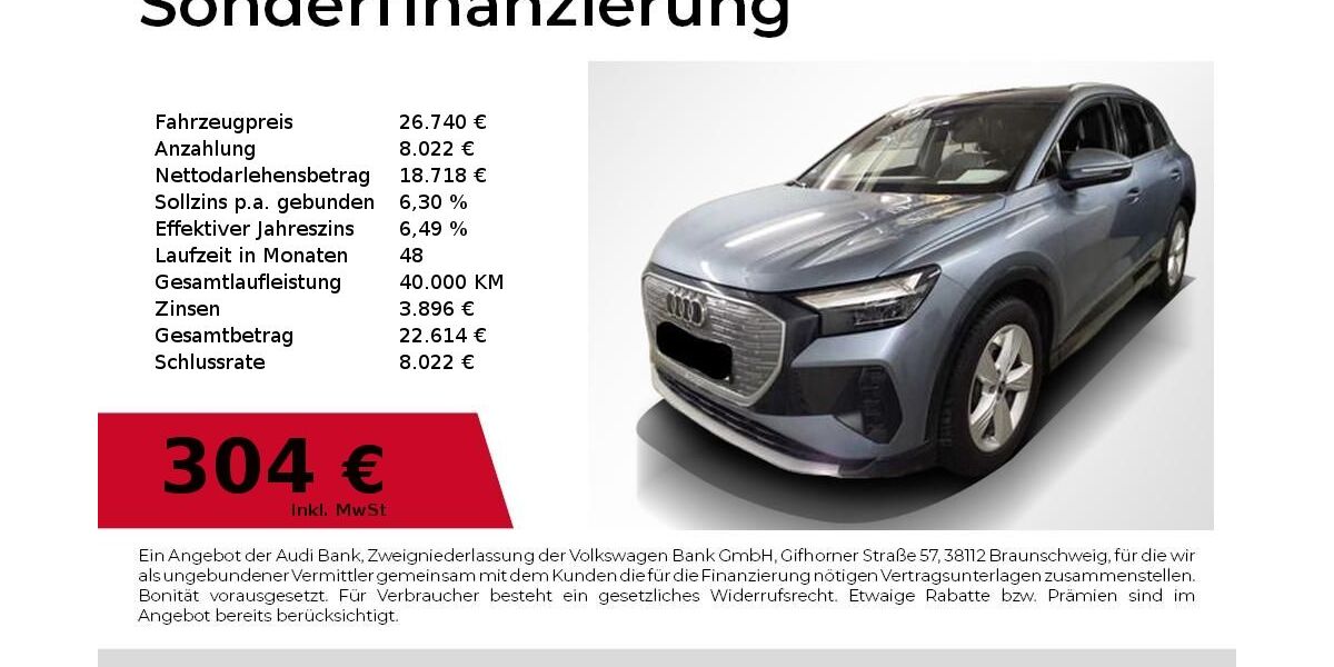 Audi Q4 e-tron 57.950 km 26.740 &euro; Nürnberg 90411