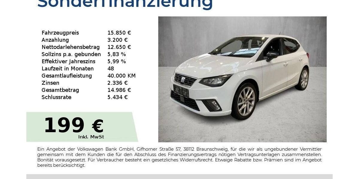 Seat Ibiza 29.100 km 15.850 &euro; Schwabach 91126