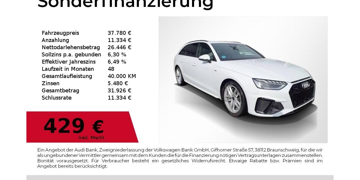 Audi A4 44.400 km 37.780 &euro; Nürnberg 90411