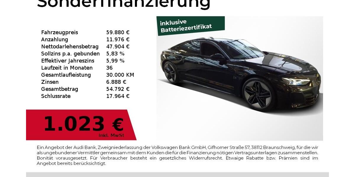 Audi e-tron GT 31.398 km 59.880 &euro; Nürnberg 90441