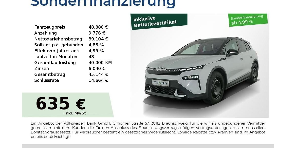 Skoda Elroq 9.900 km 48.880 &euro; Nürnberg 90441