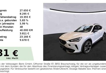 Cupra Formentor 31.250 km 27.650 &euro; Nürnberg 90431