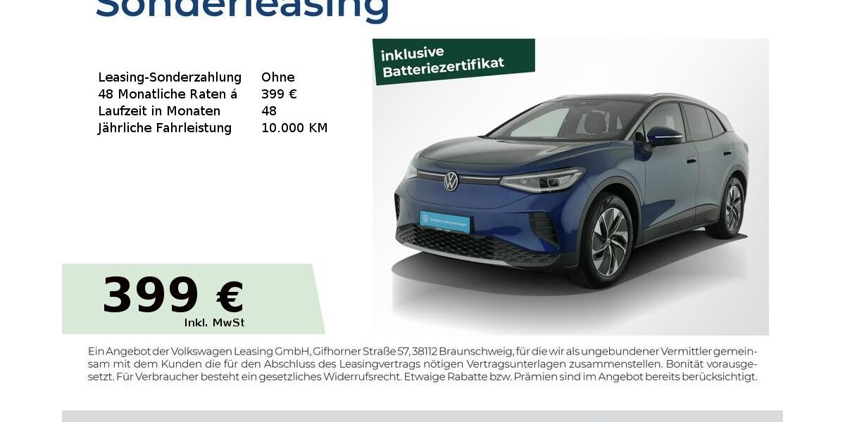 VW ID.4 17.737 km 39.605 &euro; Nürnberg 90411