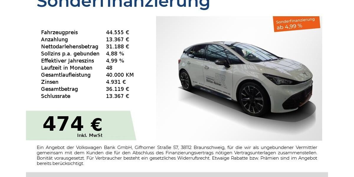Cupra Born 82.750 km 44.555 &euro; Nürnberg 90441