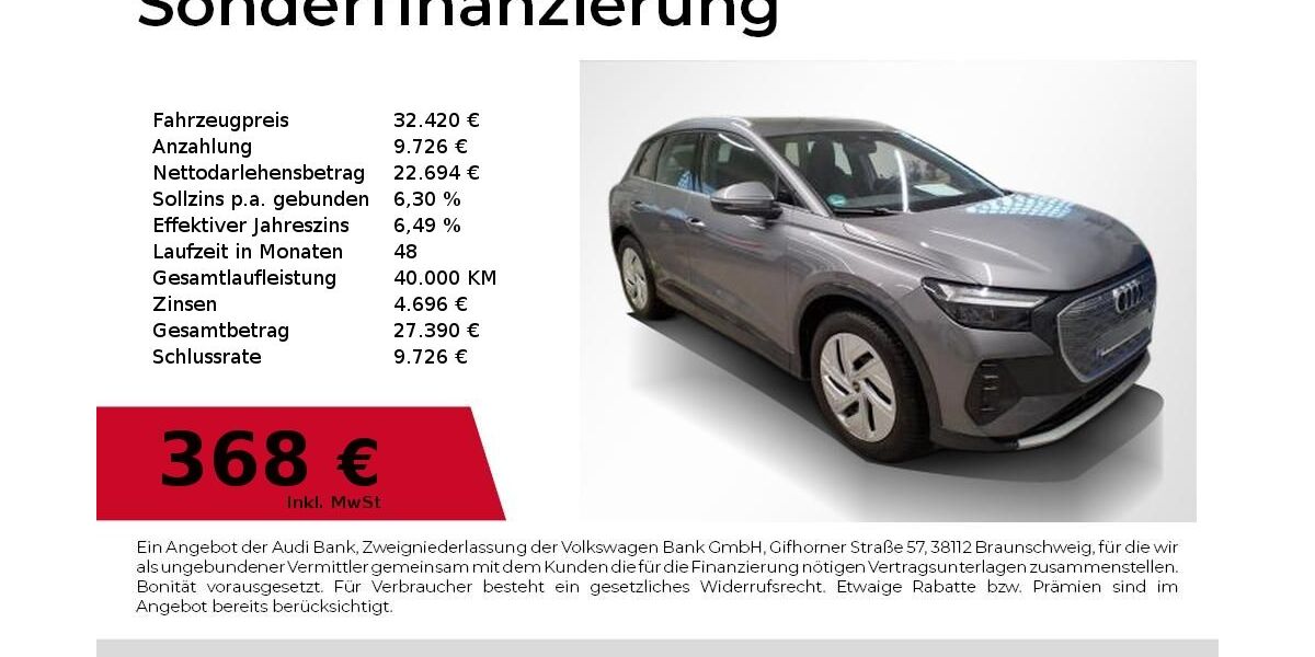Audi Q4 e-tron 32.100 km 32.420 &euro; Nürnberg 90411