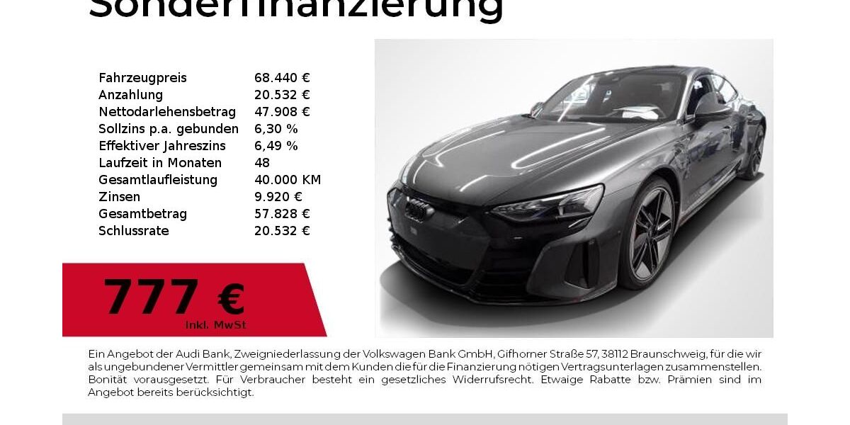 Audi RS e-tron GT 40.950 km 65.780 &euro; Nürnberg 90411