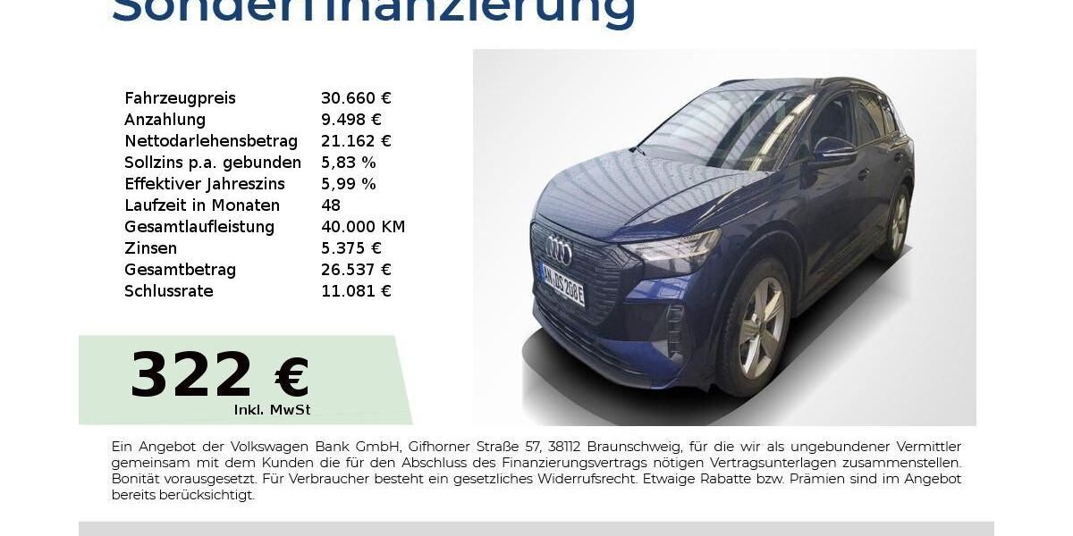 Audi Q4 e-tron 87.050 km 30.330 &euro; Nürnberg 90431