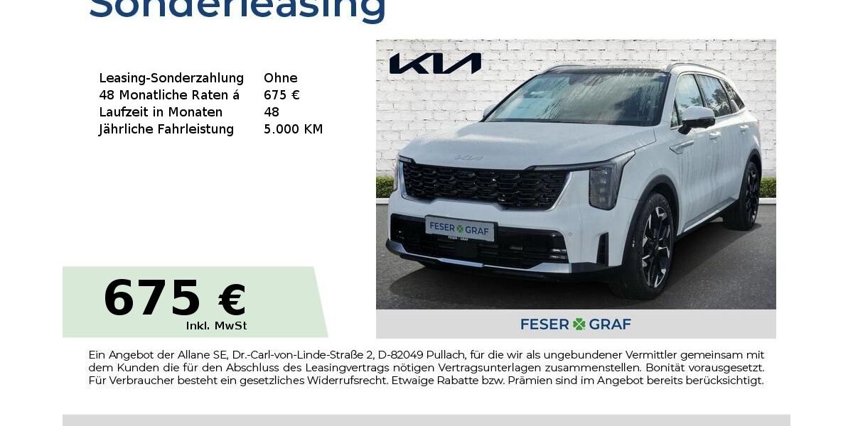 Kia Sorento 3.202 km 56.990 &euro; Nürnberg 90425