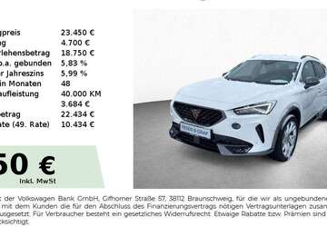 Cupra Formentor 38.500 km 23.450 &euro; Schwabach 91126