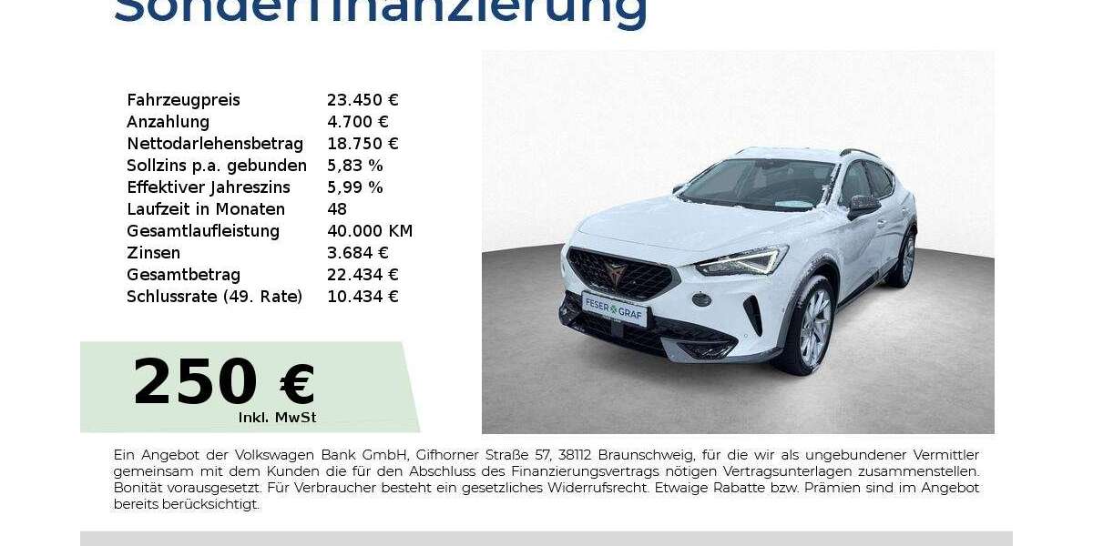 Cupra Formentor 38.500 km 23.450 &euro; Schwabach 91126