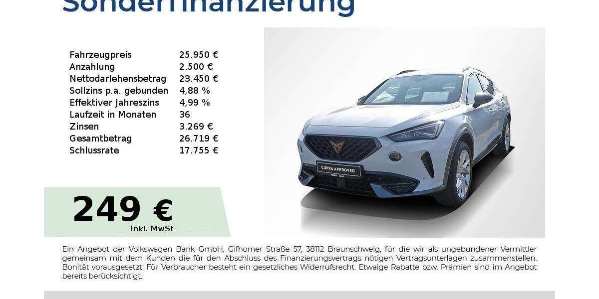 Cupra Formentor 22.850 km 25.404 &euro; Lauf an der Pegnitz 91207