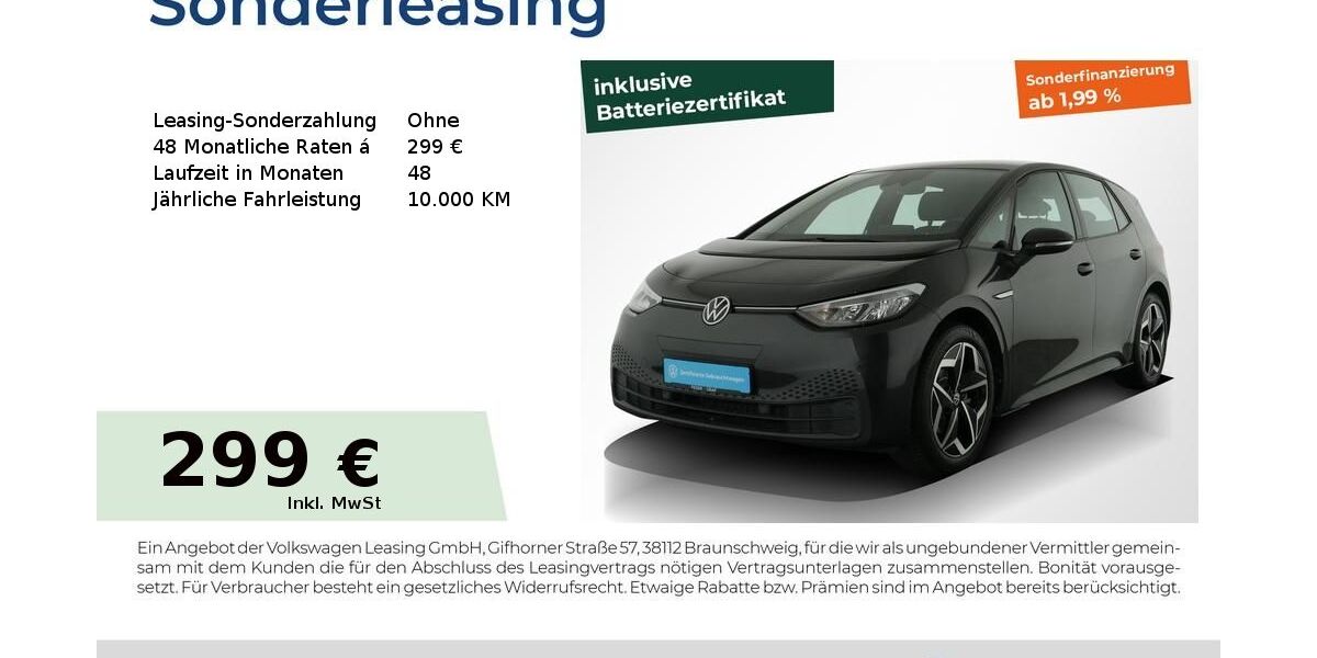 VW ID.3 30.280 km 19.703 &euro; Nürnberg 90411