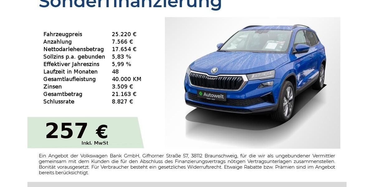 Skoda Karoq 84.350 km 25.220 &euro; Nürnberg 90431