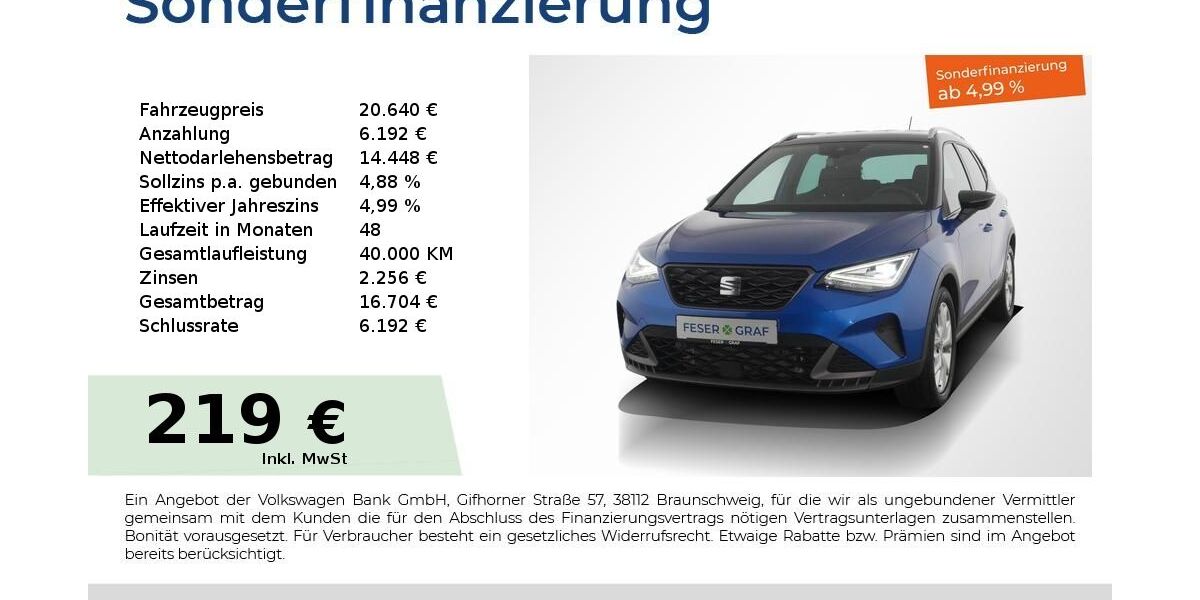 Seat Arona 34.950 km 20.640 &euro; Nürnberg 90441