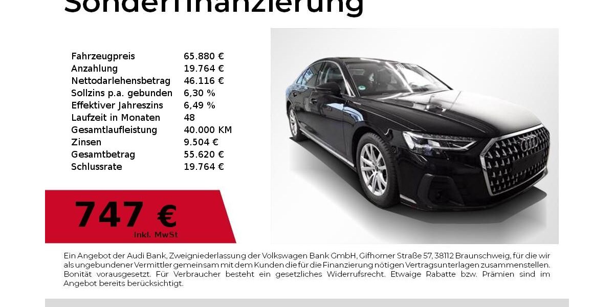 Audi A8 39.800 km 65.880 &euro; Nürnberg 90411